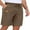 04-Brown, variant on GIRUNS Men's Shorts Summer Beach Casual Elastic Waist Drawstring Shorts Black L