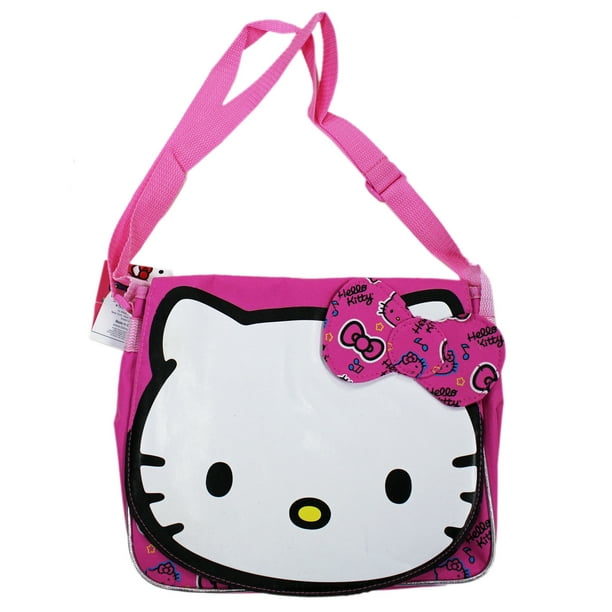 Sanrio Hello Kitty Fabric/Faux Leather Pink Colored Mini Messenger