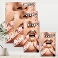 thumbnail image 4 of Designart ' Female With Golden Lips and Glitter On Her Hands ' Modern Canvas Wall Art Print, 4 of 4