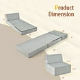 thumbnail image 3 of Costway Tri-Fold Fold Down Chair Flip Out Lounger Convertible Sleeper Bed Couch Dorm New, 3 of 7