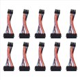 thumbnail image 1 of 10X PSU ATX 24 Pines Hembra A 12 Pines Macho Cable de Manguito de Fuente de Alimentacion 18AWG Alambre para Q87H3-AM Q87H3 AM Q87 Placa Base, 1 of 5