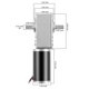 thumbnail image 3 of Motor de engranaje de doble eje de alta velocidad y alto par Uxcell DC 12V 20RPM, 3 of 7
