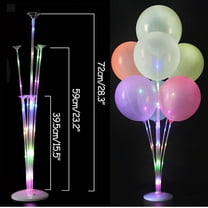 Balloon Stand Kit for Floor 1 Set Balloon Sticks with Base Clear Balloon Holders for Table Balloon Table Stands Fastener for Wedding Birthday Garden Party Celebration 28inch Height