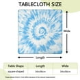 thumbnail image 2 of Tie Dye Tablecloth with Rainbow Watercolor Tie Dye Patterns, Abstract Vintage Boho Marble Design, Psychedelic Swirl, Retro Bohemian Multicolor Style, 2 of 4