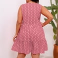 thumbnail image 6 of fheaev Summer Dresses for Women Camisole Dress Loose Sundresses Beach Clothes Outfit Vacation Round Neck Knee-Length Tank Dress Swing Midi Dress, 6 of 6