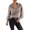 Khaki, variant on Quarter Zip Pullover Sweaters for Women Long Sleeve Relaxed Fit Casual Collared Knit Polo Sweater Fall Winter Clothes