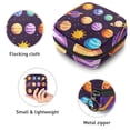thumbnail image 3 of Sanitary Napkin Storage Bag, Cartoon Space Planets and Stars Pattern Portable Menstrual Pad Bag for Teen Girls Store Panty Liners Tampons Sanitary Pads for Women Ladies, 3 of 6