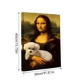 thumbnail image 2 of Mona Lisa Bathroom Art, Mona Lisa And Pet Picture Poster, Humor Whimsical Funny Home Decor Bathroom Wall Art(Unframed 11.8x15.7in), 2 of 5