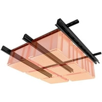 Overhead Garage Storage Rack: 48"x48" Heavy-Duty Metal, Ceiling Bin Rails, Adjustable System. Supports Most Bins. (Tools & Hardware Other)