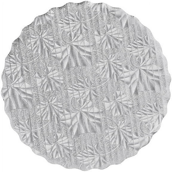 25 Cake Boards 6 1/4", Silver Laminated Corrugated Cake Circles, Round Cake Pads