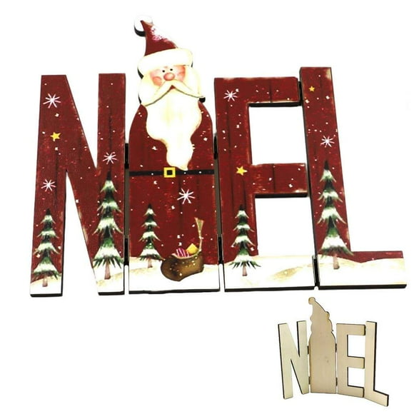 facefd Christmas Table Sign Artistic Christmas Desktop Plaque Wooden Christmas Decorative Tabletop Sign Table Decor Decoration for Christmas Home Desktop Decoration