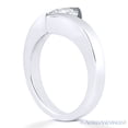 thumbnail image 3 of Square Cut Forever Brilliant Moissanite Solitaire Bypass Engagement Ring in 14k White Gold, 3 of 4