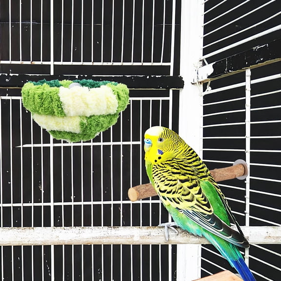 Hemobllo Velvet Bird Bed for Parakeet Cage Nest, Warm Indoor Sleeping Nest for Small Birds in Winter