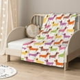 thumbnail image 5 of Dachshund Blanket Gifts Ultra Soft Cozy Throw Flannel Blanket, Lightweight Fuzzy Fleece Blanket Warm Plush Throw Blankets for Couch, Sofa, Bed 50"x60" for Teen, 5 of 6