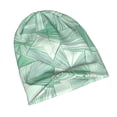 thumbnail image 4 of Adult Knitted Cap 11 X 10.6 In Two-Layer Design Breathable Light Dry And Easy Care Covering All Antiskid Anti-Wrinkle Lightseagreen Geometric Lines_2, 4 of 8
