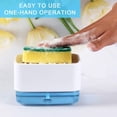 thumbnail image 4 of Dish Soap Dispenser for Kitchen, Innovative Soap Dispenser and Sponge Holder 2 in1, Countertop Soap Pump Dispenser Caddy,(White / Gray / Orange / Blue), 4 of 7