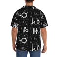 thumbnail image 5 of Lafuoo Ho-Ho-Ho 2 Pattern Men's Cuban Collar Short Sleeve Shirt, Button-Down Resort Beach Pocket Shirt-XX-Large, 5 of 7
