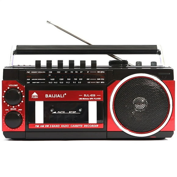 Portable Vintage Radio Retro FM/AM/SW Old Fashion Classic Style USB MP3 Audio Wireless Cassette Tape Player Recorder BJL-659