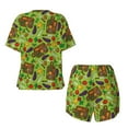 thumbnail image 5 of Naloa Carrot Eggplant Women's Short-Sleeved Pajama Set, Loungewear, Summer pajamas, Breathable Cozy - X-Large, 5 of 9