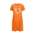 thumbnail image 4 of Camisón corto de mujer, vestido de largo medio con estampado de moda, camisón corto extragrande de mujer, camisón de manga corta con estampado de pecho a la moda, camisón de mujer, 4 of 6