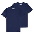 thumbnail image 1 of ellesse Camiseta para hombre paquete de 2 - ACCIANO, manga corta, cuello redondo, logotipo, algodón, liso Azul oscuro XL (X-Large), 1 of 4