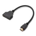 thumbnail image 2 of Sijiali DOONJIEY 1 in 2 out HDMI-compatible Splitter Male to Female Adapter Video Cable for PC, 2 of 6