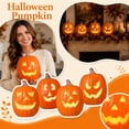 thumbnail image 4 of Large Glowing Pumpkin Halloween Decoration, Lighted Jack-O-Lantern for Indoor Outdoor Yard Porch Store Display, Fall Thanksgiving Harvest Home Decor Prop, 4 of 6