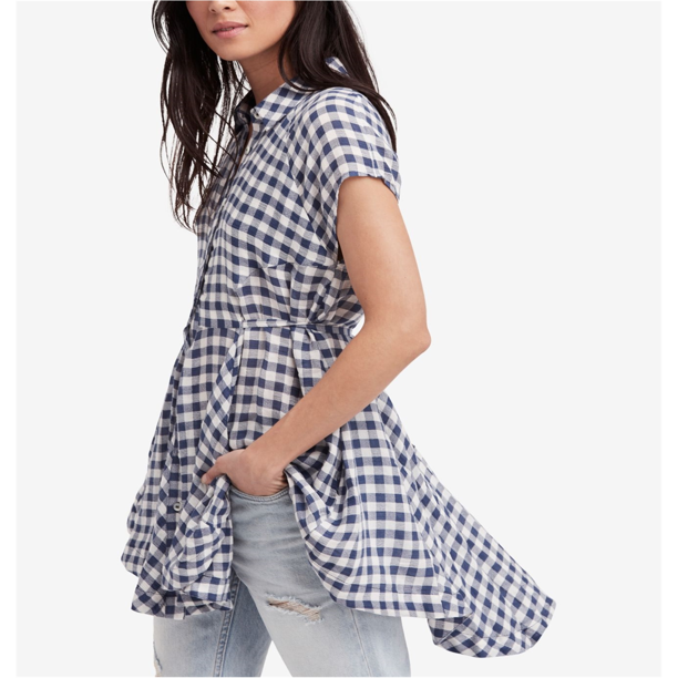 Free People Womens New Spring Love Túnica Blusa, Azul, Mediano Free People Sayo