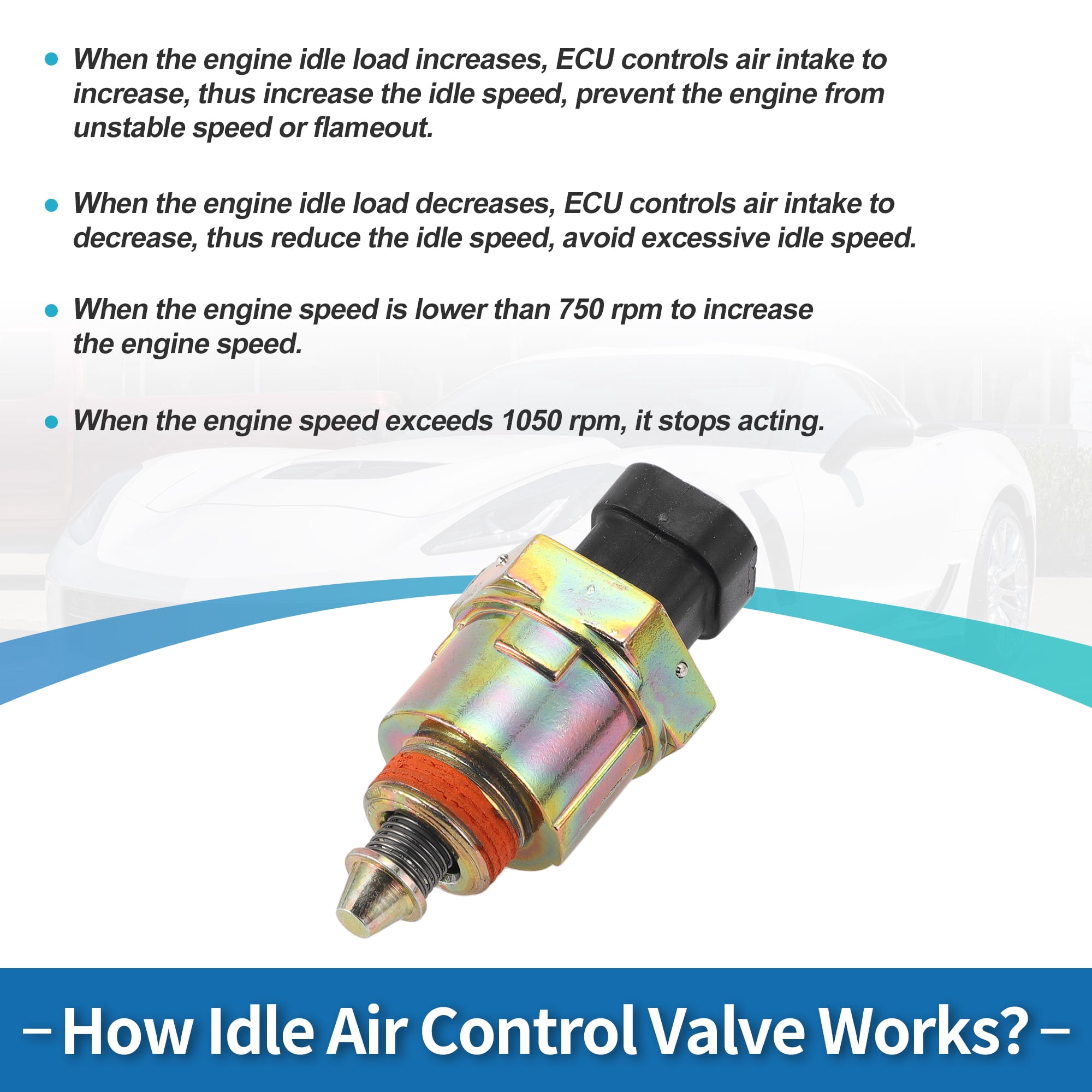 Unique Bargains Car Idle Air Control Valve for Chevrolet Corvette 1982-1984, Camaro