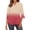 Orange, variant on Xihbxyly Womens Tops Casual 3/4 Sleeves Women's Fashion Printed T-Shirt 3/4 Sleeves Blouse Button V Neck Tops Gradient Printed Tunic Tops Blouses Casual Loose Fit Three-quarter Sleeve Tunic Blouses