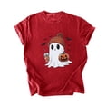 thumbnail image 3 of Mens Halloween Shirt Funny Pumpkin Ghost Print Graphic Halloween T Shirts Plus Size Short Sleeve Halloween Costume, 3 of 5