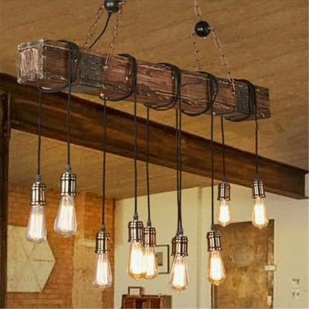 Meigar 35 110v Rustic Farmhouse Furniture E26 Wood Beam Chandelier Pendant Lighting Fixture Kitchen Dining Room Bar Hotel Decor 10 Bulbs Meigar 35 110v Rustic Farmhouse Furniture E26 Wood Beam Chandelier Pendant Lighting Fixture Kitchen Dining Room Bar Hotel Decor 10 Bulbs