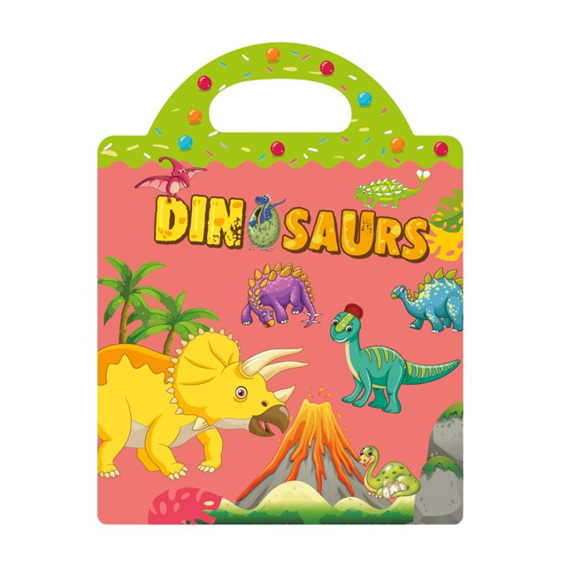 Reusable Sticker Book Cartoon DIY Puzzle Educational Cognition Learning Toys Cute Animal Stickers for Children Age 2-4 Gift Dinosaur