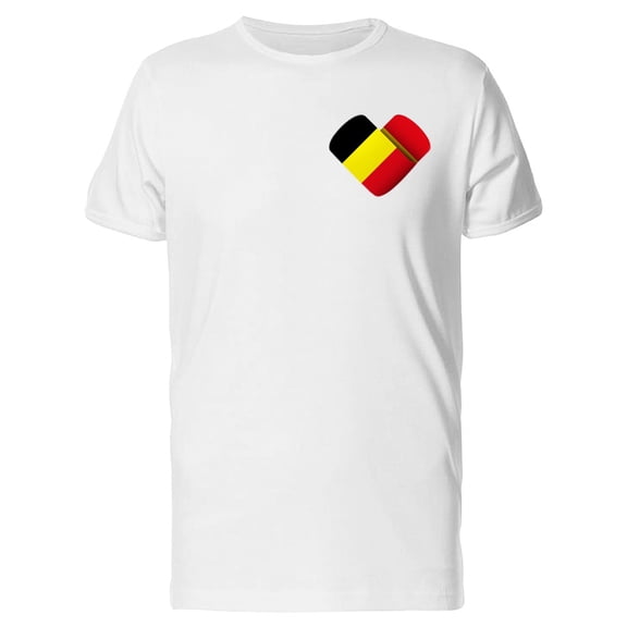 I Love Belgium Heart Flag Tee Men's -Image by Shutterstock