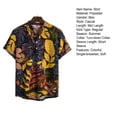thumbnail image 7 of sunsanly Men Beach Shirt Colorful Geometric Print Short Sleeves Buttons Turn-down Collar Cooling Loose Vintage Ethnic Men Shirt Men Clothes, 7 of 7