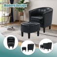 thumbnail image 5 of MOONMISS Velvet Accent Chair with Ottoman for Living Room，Black, 5 of 6
