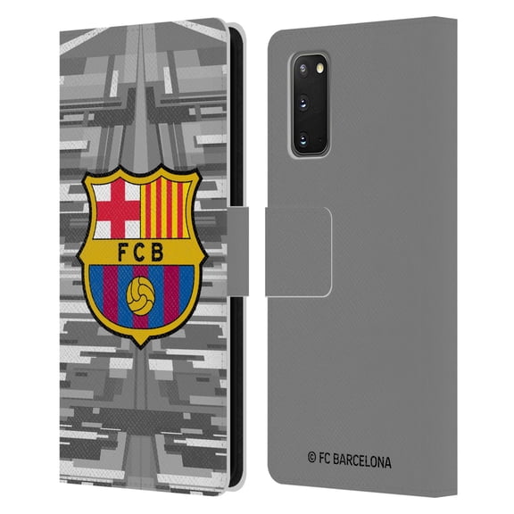 Head Case Designs Officially Licensed FC Barcelona 2019/20 Crest Kit Away Goalkeeper Leather Book Wallet Case Cover Compatible with Samsung Samsung Galaxy S20 / S20 5G