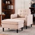 thumbnail image 2 of Beige Upholstered Armchair & Storage - Comfortable , Cup Holders, For Home Use With Soft Texture, , Ideal Living Spaces, 2 of 6