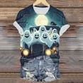 thumbnail image 5 of TOWED22 Halloween Costumes for Women Funny Pumpkin Printed Cute T Shirts Ghost Graphic Tops Fall Tee Fashion Gift(Mint Green,3XL), 5 of 6