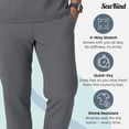 thumbnail image 4 of Sewkind Men’s Scrub Set Gray L V-Neck Scrub Top and Jogger Pants 7 Pockets 100% Polyester Athletic Fit, 4 of 6