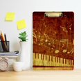 thumbnail image 6 of FMSHPON Piano Keys Musical Notes Clipboard Hardboard Wood Nursing Clip Board and Pull for Standard A4 Letter 13x9 inches, 6 of 7
