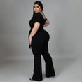thumbnail image 4 of AURA Women Plus Size Wide Leg Jumpsuit High Waist Loose Fit Casual Summer Outfit, 4 of 6