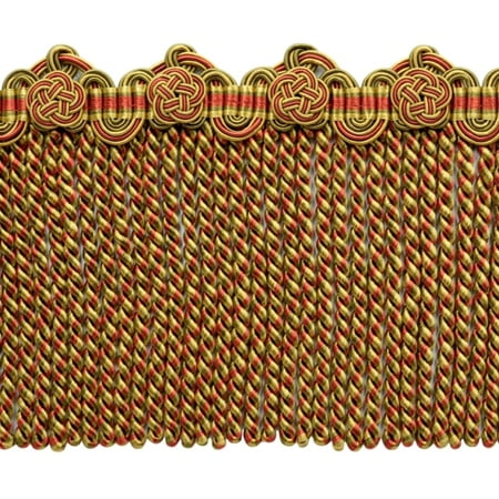 5 Yard Value Pack Dark Olive Green Brick Red Gold Bullion Fringe