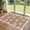 Flower - Brown-3' x 5' (Rectangular), variant on Front Door Mat Outside Entrance - 2x3 Black Tan Non-slip Washable Doormat Indoor Outdoor Entry Rug Geometric Small Throw Rugs For Entryway Kitchen Porch Decor