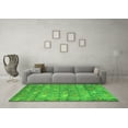 thumbnail image 3 of Ahgly Company Indoor Round Abstract Green Modern Area Rugs, 5' Round, 3 of 4