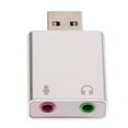 thumbnail image 2 of Adaptador de de Sonido de sonido USB 2.0 a Conectores de Micrófono / Auriculares Estéreo de 3,5 Mm 7.1 Canales perfke Adaptador de sonido externo USB, 2 of 7