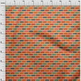 thumbnail image 4 of oneOone Viscose Jersey Orange Fabric Geometrical Craft Projects Decor Fabric Printed By The Yard 60 Inch Wide, 4 of 4