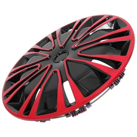 BESTOYARD Automotive Wheel Hub Covers 1Set Red Black Enhanced PP Decorative for Car Owners