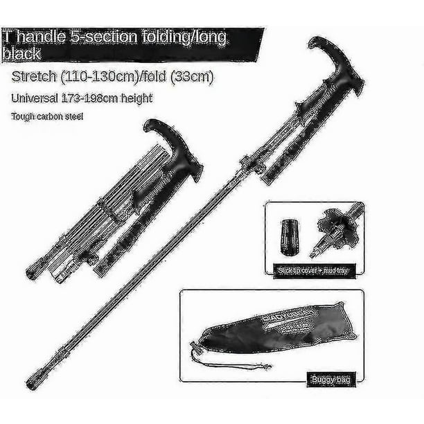 Collapsible Aluminum Hiking Poles With Quick Lock System, Folding, Telescopic, Ultralight For Senior Trekking, Backpacking, Hiking