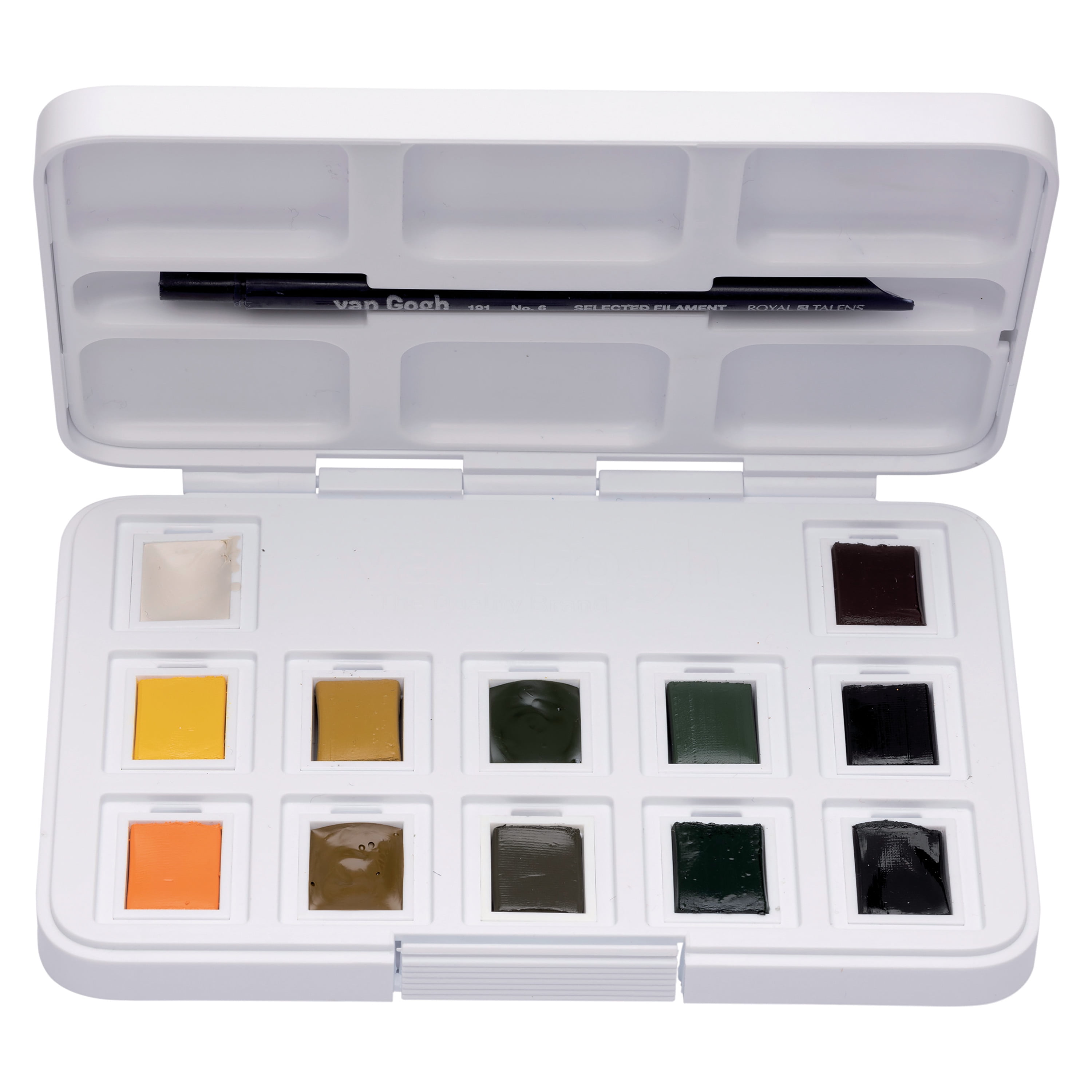 Van Gogh Watercolor Pan Set, 12-Colors, Shades of Nature